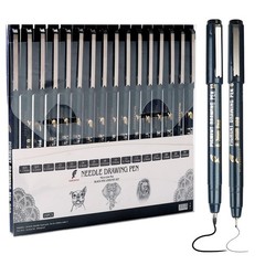 MAIKEDEPOT Micro Fineliner Drawing Art Pens 1 Count (Pack of 16), Black