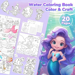 Paint with Water Coloring Books for Toddlers, Watercolor Painting Sets for Kids