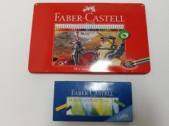 Faber-Castell colored pencils set of 36 colors and soft pastels set of 24 colors