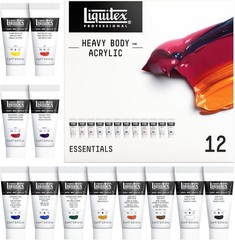 High Viscosity Acrylic Paint Set – 12 Tubes of 22ml for Impeccable Blending