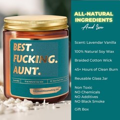 Aunt Gifts – Funny Best Ever Lavender Vanilla 9 Oz,