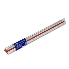 241B Alvin 12″ Bamboo Engineer Triangular Scale 12 inches, White
