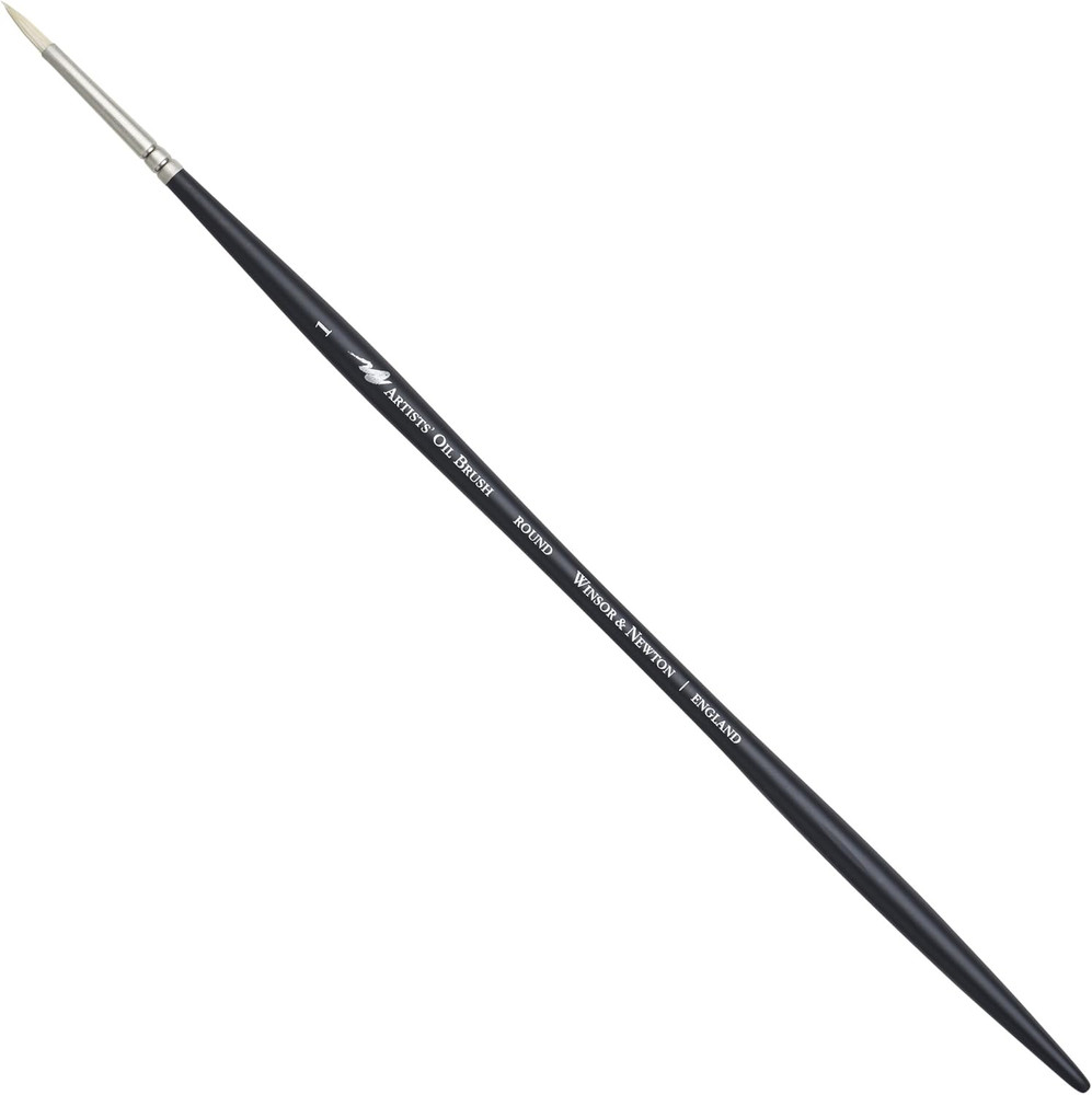 Artists’ Oil Hog Paint Brush, Long Handle Size 1, Round