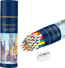 Finenolo 36 Pack Colored Pencils for Adult Coloring Books, Soft Core,Art Drawing