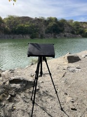 Wooden Pochade Box Easel 10×14 | Portable Plein Air Paint Box By Shrubmart