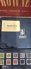 Vintage old rare collectible rowney water color set box made in England