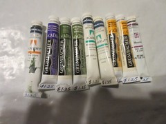 Lot of 9 TUBES GRUMBACHER ACADEMY WATERCOLOR PAINT NOS
