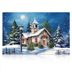 Briarwood Lane Winter Christmas Canvas Art 24×16 Holy Night For Christmas Large