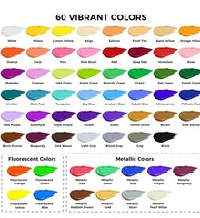 NEW Artme Acrylic Painy Set – 60 Colors.- 60 2 fl oz Bottles
