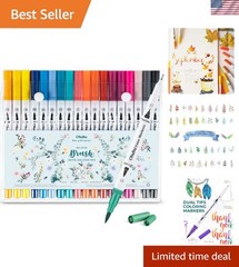 Vibrant 36-COLOR Water-Based Markers – Ideal for Adult Coloring Books & Journals