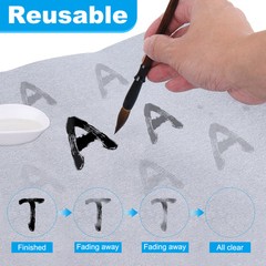 12pcs Chinese Calligraphy Set 28x13Inch Reusable Water Writing Cloth Brush