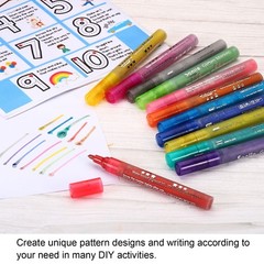 3Pcs Liquid Chalk Marker Pen Flash Drawing Highlighter Pen Dark Blue