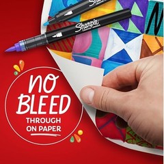 Paint Markers Brush Tip 12 Count Acrylic Water Based Assorted Colors for Paper