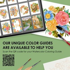 Grabie Watercolor Coloring Book, 15 Sheets A5 (8.3 x 8.3 x 5.8, Autumn