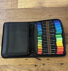 Nicecho Art Markers Dual Brush Pens 60 Artist Coloring Marker Fine & Brush Tip