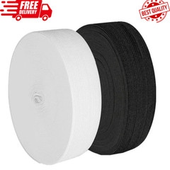 2 Pack 20 Yard 1 Inch Wide Heavy Stretch High Elasticity Sewing Elastic Band Cra