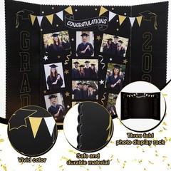 2 Pcs 2026 Graduation Photo Display Board Senior Trifold Poster Board 33×20 i…
