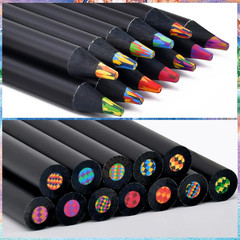 Rainbow Colored Pencils Set 12 Art Supplies Gift for Kids Teens Birthday Easter