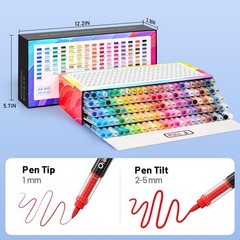 Acrylic Paint Markers 120 Colors, Brush Tip Paint Pens with Automatic Ink Con…