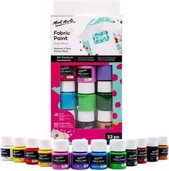 Signature Fabric Paint, 12pc x 0.7oz 20ml, Suitable for DIY Fashion and Homew…