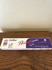 Overseas PMA-520 Paint Markers Permanent Oil Based Black White Box Of 2