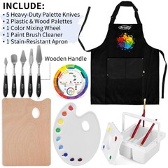 179Pcs Professional All-in-One Art Painting Kit with Aluminum & Beech Wood Ea…
