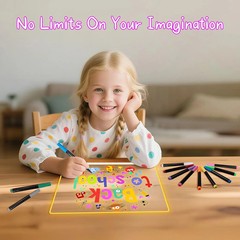 12-Color Liquid Markers for Led Note Board, Compatible with Light Up Drawing Boa