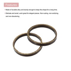 Round Earring Beading Hoop Rings Circle Link Ring 8mm/ 0.3″ Bronze,100pcs