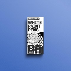 White Acrylic Paint Marker Extra Fine Tip 0.7mm for Glass Rock Ceramic Wood 5 Pk