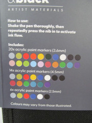 Crawford & Black 40 Acrylic Paint Markers with Canvas Travel Bag Brand New