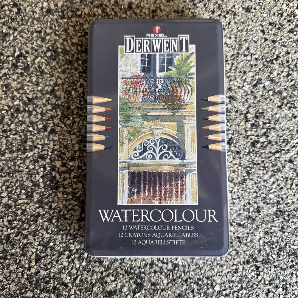 Derwent Watercolour Pencils 12 Tin Professional Quality • Brand NEW