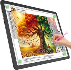 A4 Light Box for Tracing and Drawing, Ultra-Thin Copy Board with Adjustable Brig