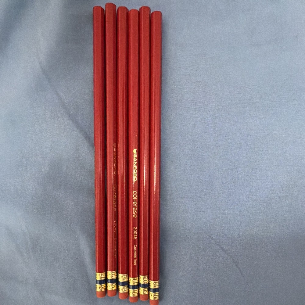 Sanford Col-Erase Carmine Red Erasable Colored Pencil, Red, MPN 20045