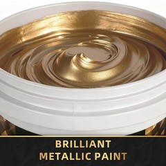 Gold Metallic Acrylic Paint, 33.8 Oz Heavy Body Gold Leaf Paint, Non-Toxic Ar…