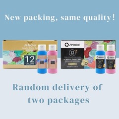 Acrylic Paint Set, 12 Metallic Colors Bottles (59ml / 2oz) Art Craft Paints f…