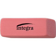 Integra Eraser, Beveled End, Medium, 4/5 x 2 x2/5 Inches, Pink