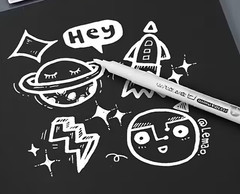 3pcs Permanent White Acrylic Marker Pens: Black Paper, Wood, Fabric, Tire, Metal