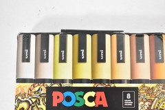 POSCA PC-5M Markers 8-Color Yellow Shade Set 1.8-2.5mm Water-Based Made in Japan