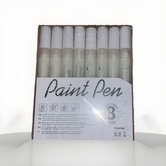 Acrylic Paint Markers – White – 8 Count for All Surfaces – 2mm thick