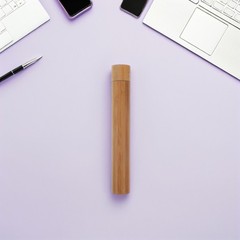 2 Pcs Bamboo Artwork Transport Tube For Poster Storage And Document