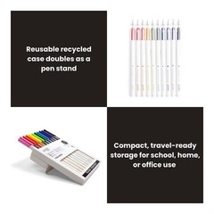 Yoobi Evolve 10pk Fineliner Pen Brights See-Through, Teacher Supplies