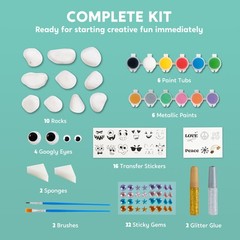 Joyin Rock Painting Kit For Kids Arts And Crafts For Ages 6-12 Diy Supplies For