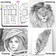 Micro Fineliner Drawing Pens 8 Black Waterproof Archival Art Sketch Manga Jou…