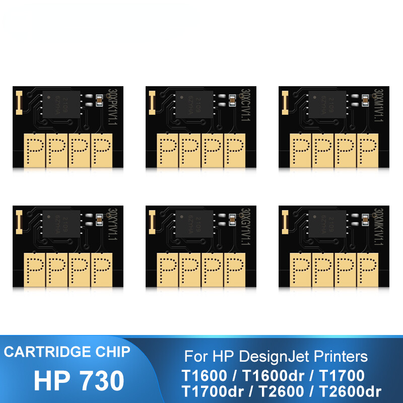 For HP 730 Ink Cartridge Chip For HP T1600 T1600dr T1700 T1700dr T2600 T2600dr