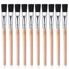 10 Pcs Small Paint Brush Flat Paint Brushes, Small Painting Brushes Bulk with Wo