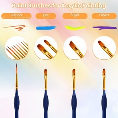 Miniature Paint Brushes Set 12pcs, Paint Brushes for Acrylic Painting, Art