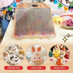 Wool Blending Board,Wool Hand Carders Angle Includes 1 Wool Brush and 2 Wooden C