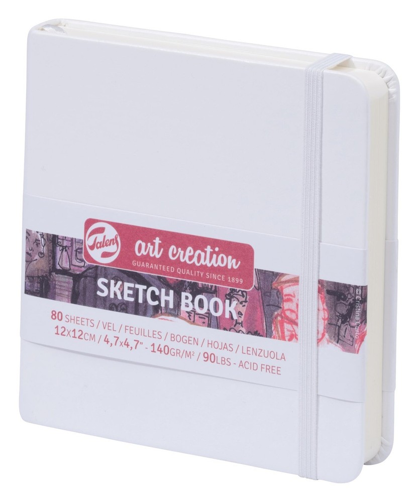 Talens Art Creation Sketchbook White 12X12 cm, 140 Grams 12×12cm, white
