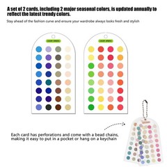 Ultimate 12 Season Color Analysis Template Cards Set of 2,Portable Color Matc