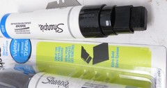 Sharpie 10 Chisel Tip Markers Permanent BLACK Ink Large Broad Marker 10-ct